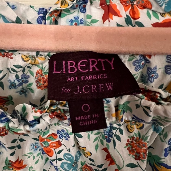 Liberty Art Fabrics for J. Crew off the shoulder floral top - Picture 2 of 4